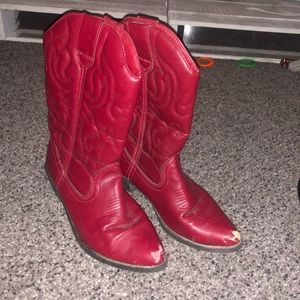 Red cowboy boots